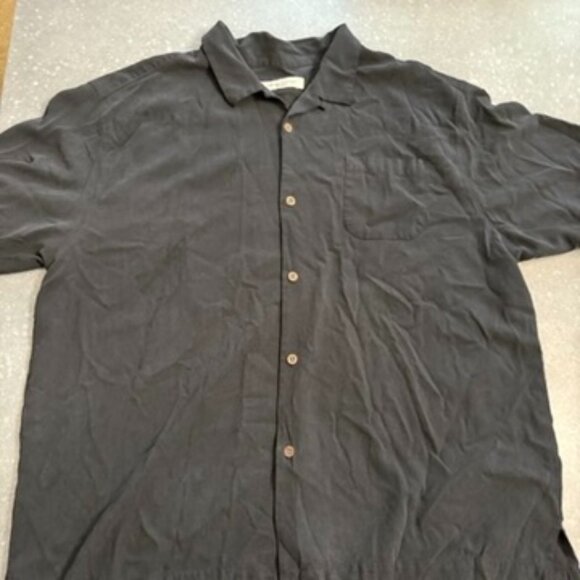 Tommy Bahama Black Linen Short-Sleeve Button-Up Shirt - Size XL - Picture 3 of 7